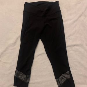 Lululemon black mesh active pants